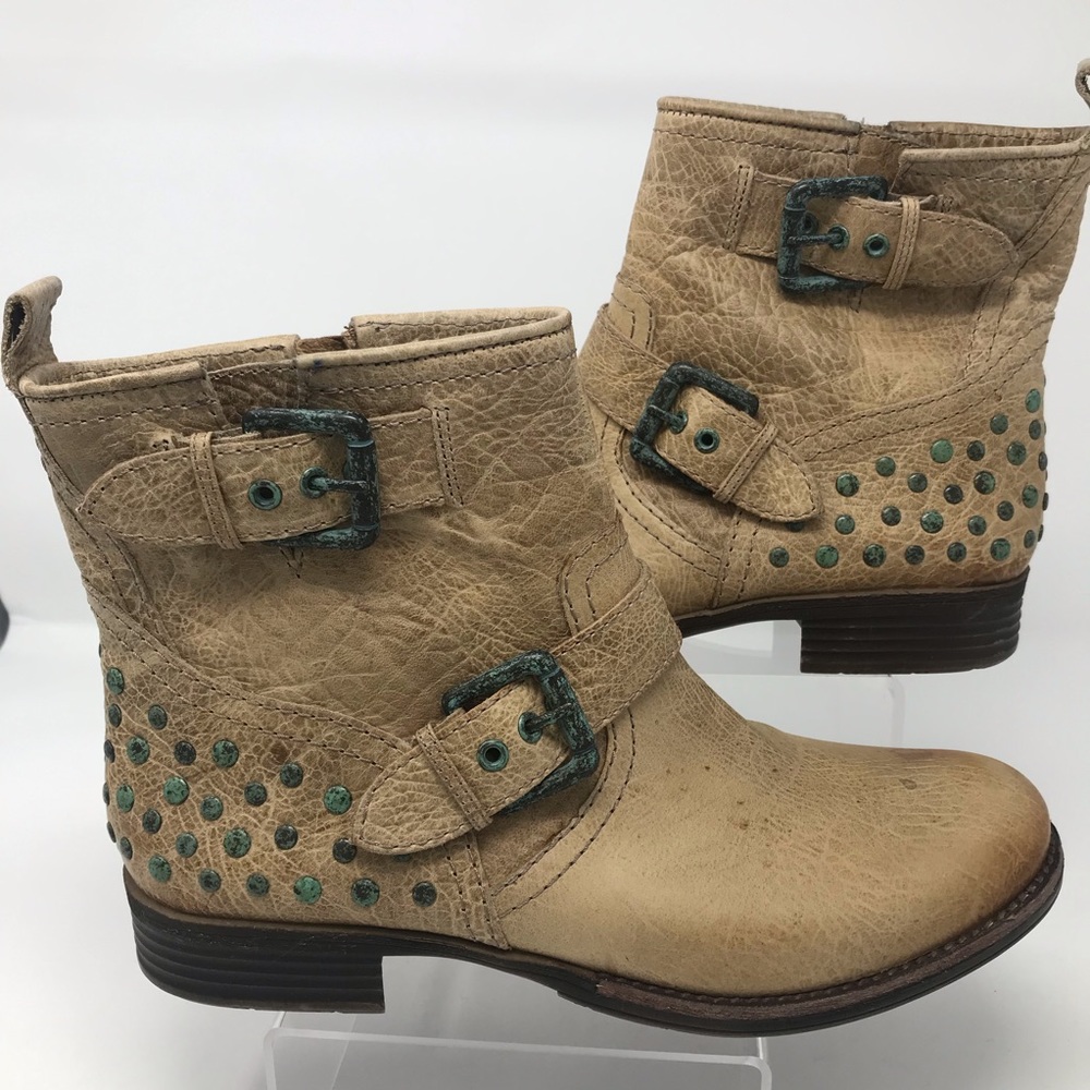 Naya | Agatha Tan Leather Ankle Boots